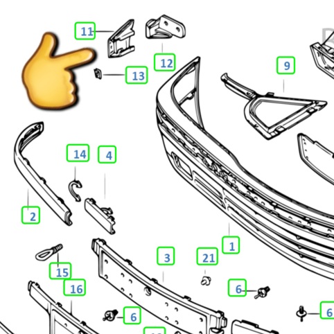 تک کشویی سپر جلو بی ام و E36 اصلی