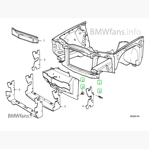 بادگیر جلوی رادیاتور بی ام و E30 اصلی