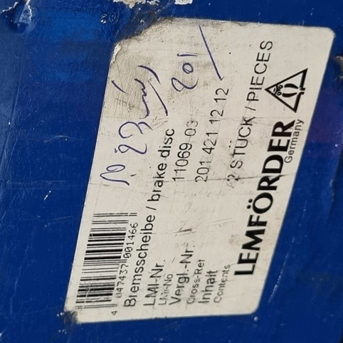 تک دیسک ترمز جلو مرسدس بنز W201 اصلی